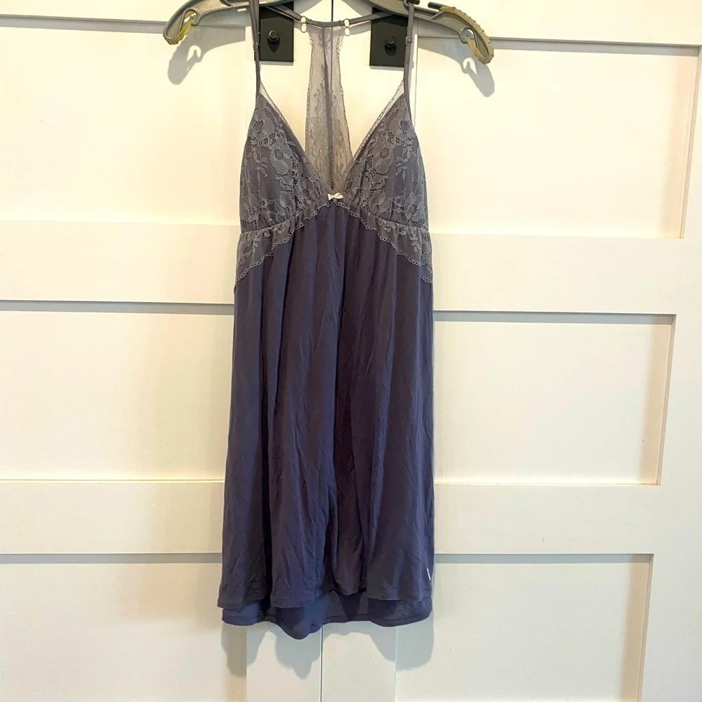 Heavenly by Victoria Supersoft Modal Slip Grey/Lilac size S/P

I2 - Picture 3 of 7